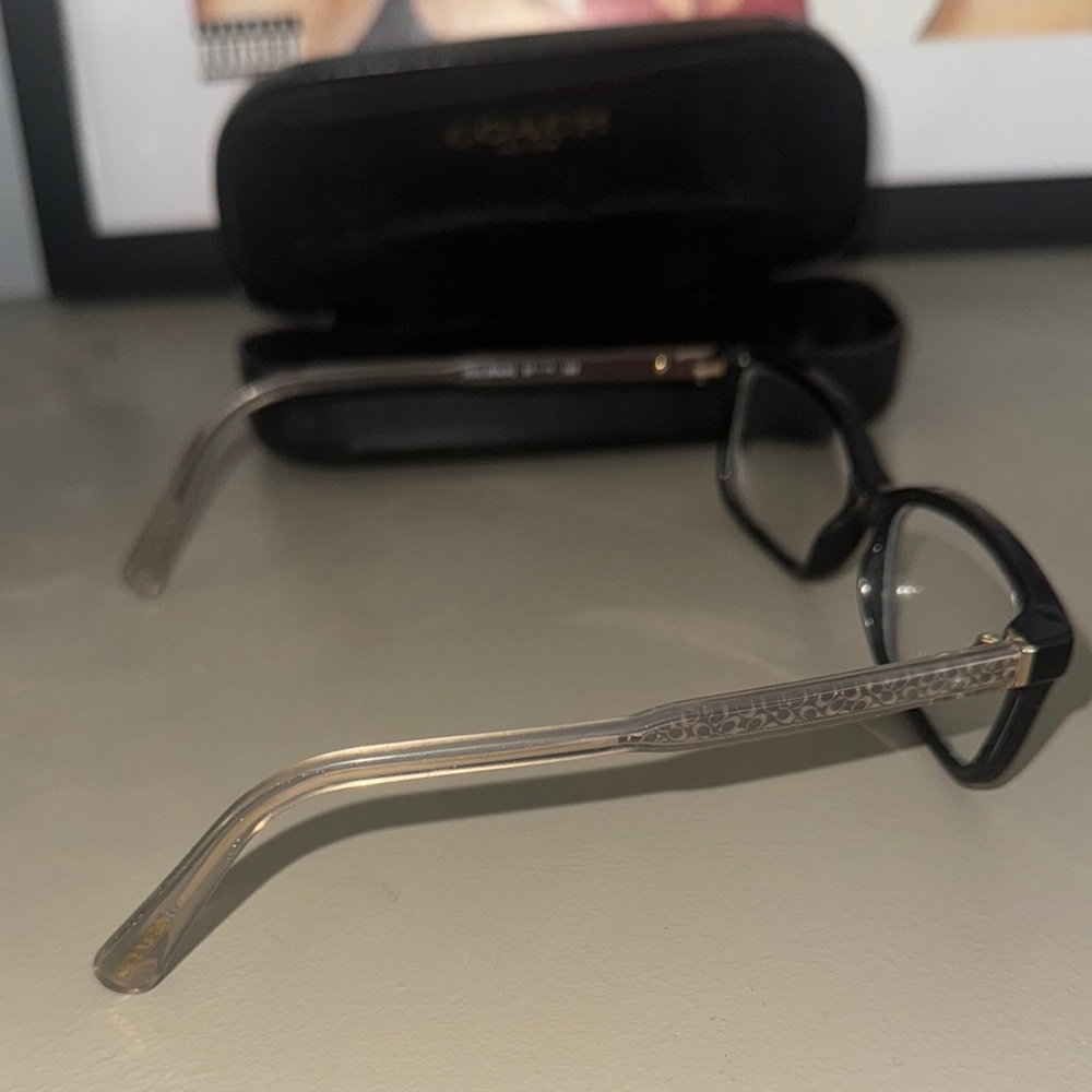 Coach Black and Gold Eyeglasses with Case - Picture 3 of 8